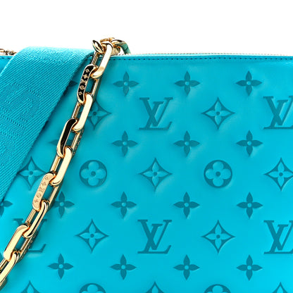 Louis Vuitton Lambskin Embossed Monogram Coussin PM Turquoise 5 of 10