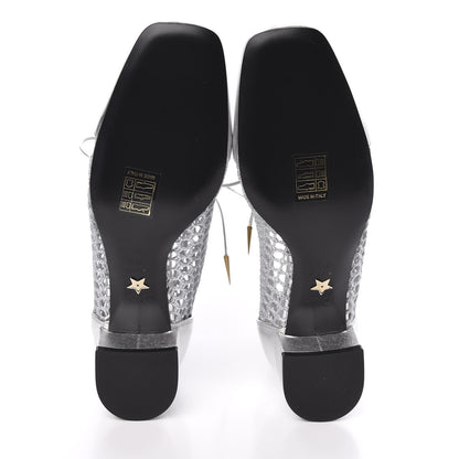 Christian Dior Laminated Lambskin Resille Naughtily-D 30mm Ankle Boots 37.5 Silver 5 of 9