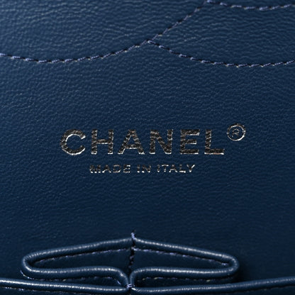 Chanel Caviar Quilted Jumbo Double Flap Navy Blue 6 of 10