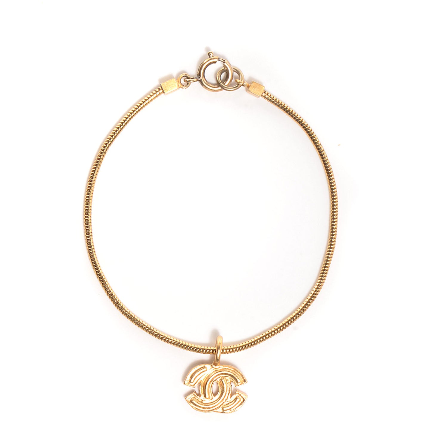 CC Logo Charm Bracelet Gold