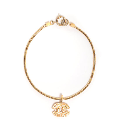 Chanel CC Logo Charm Bracelet Gold 1 of 6