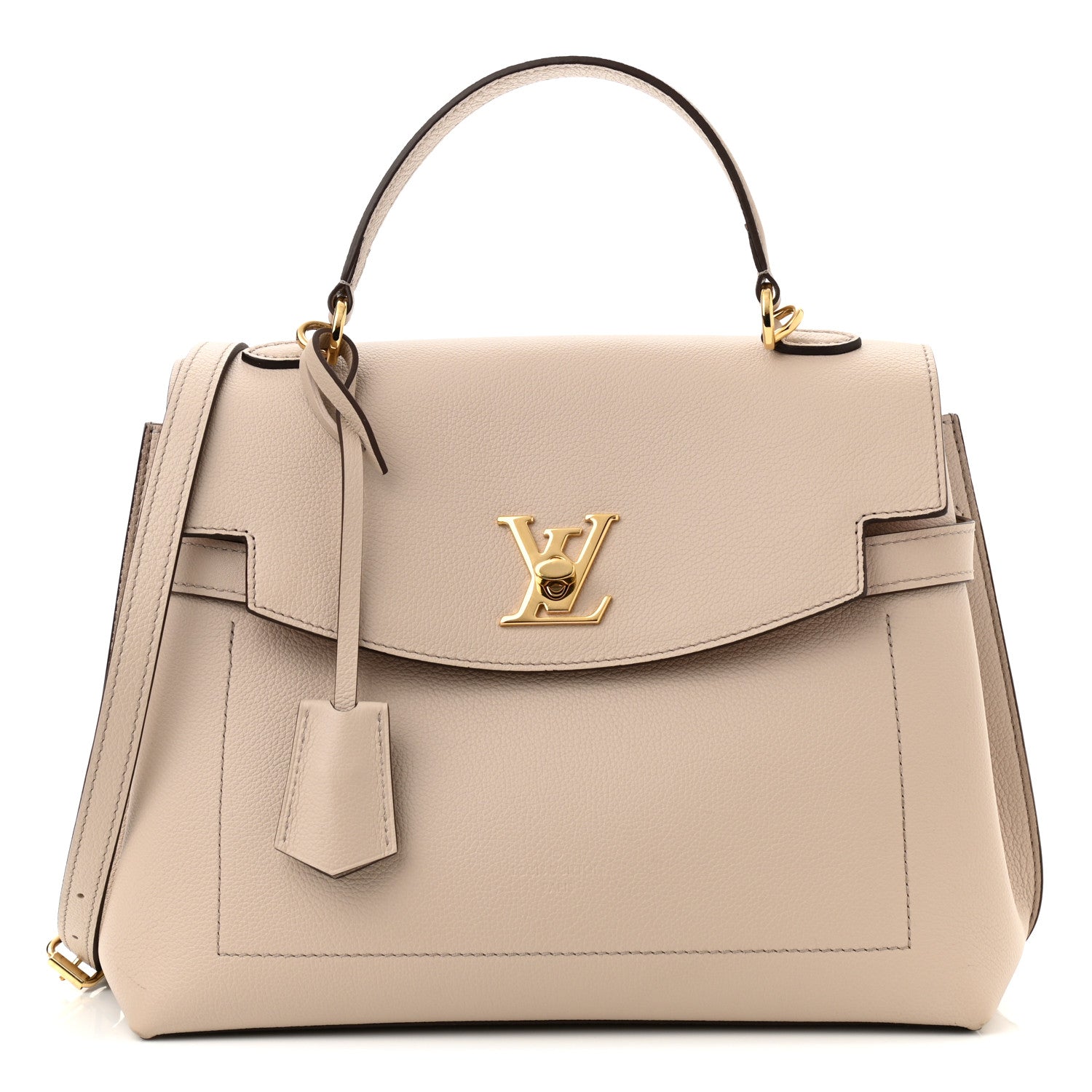 Louis Vuitton Soft Calfskin Lockme Ever MM Greige 1 of 9