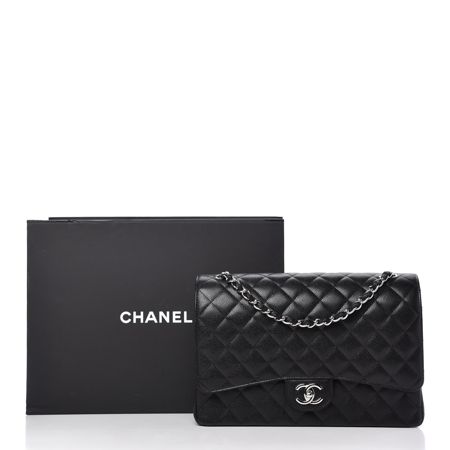 Chanel Caviar Quilted Maxi Double Flap Black 11 of 11