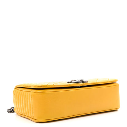 Chanel Glazed Calfskin Quilted Small Coco Boy Flap Yellow 4 of 10