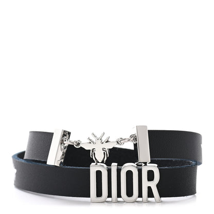 Christian Dior Calfskin Dior Bee Double Bracelet Black 1 of 6