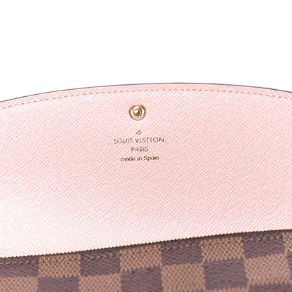 Louis Vuitton Damier Ebene Emilie Wallet Rose Ballerine 6 of 10