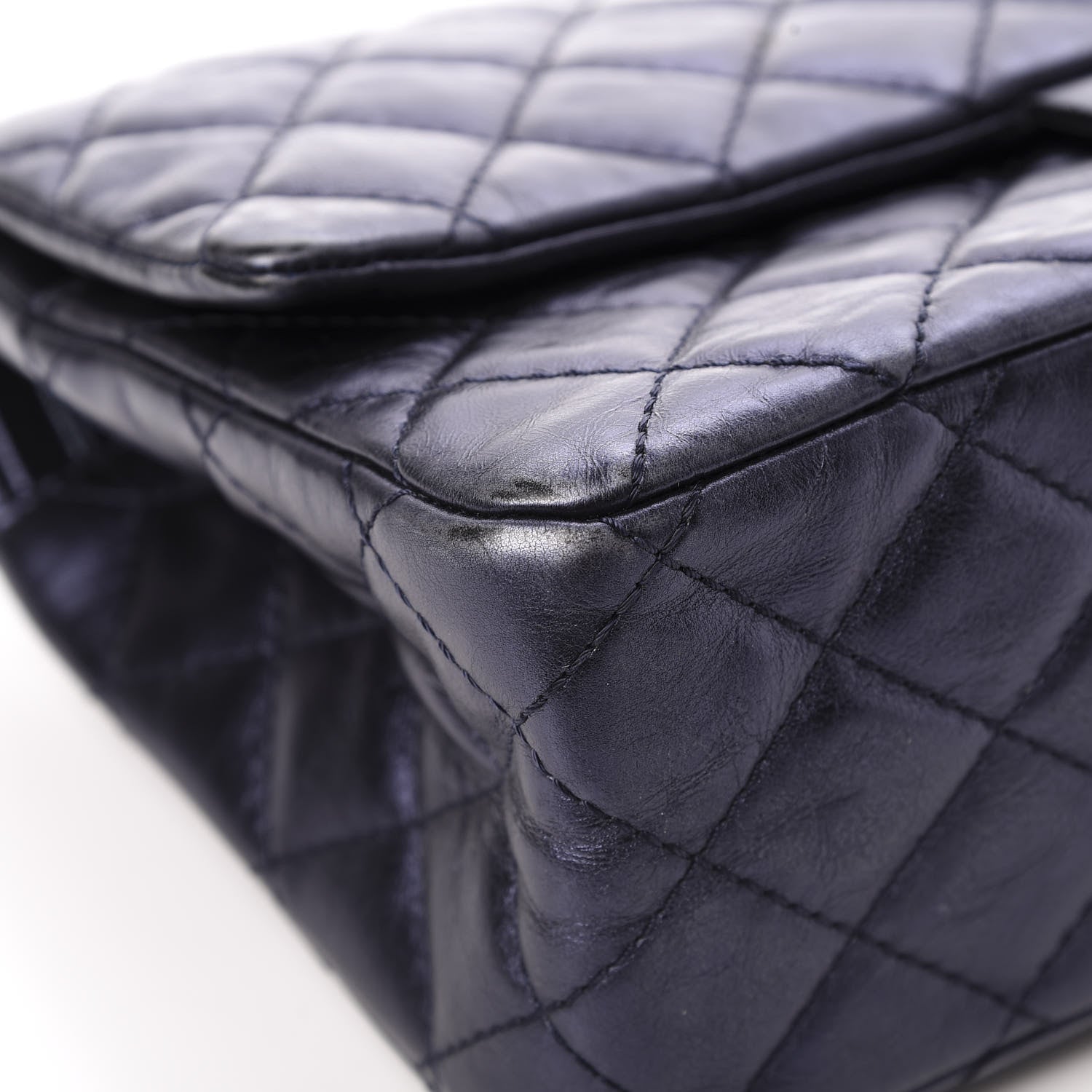 Chanel Metallic Calfskin Quilted 2.55 Reissue 226 Flap Marine Fonce 9 of 15