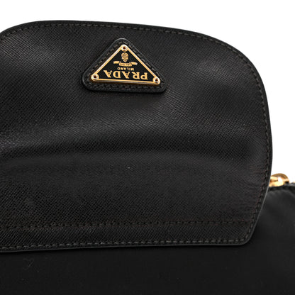 Prada Tessuto Nylon Saffiano Crossbody Bag Black 13 of 15