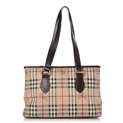 Burberry Haymarket Check Medium Regent Tote Chocolate 1 of 8