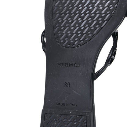 Hermes Rubber Chaine d'Ancre Rivage Sandals 39 Black 7 of 9