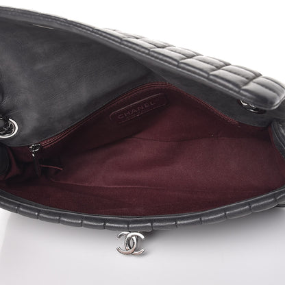 Chanel Iridescent Calfskin Square Quilted Flap Dark Grey 6 of 8