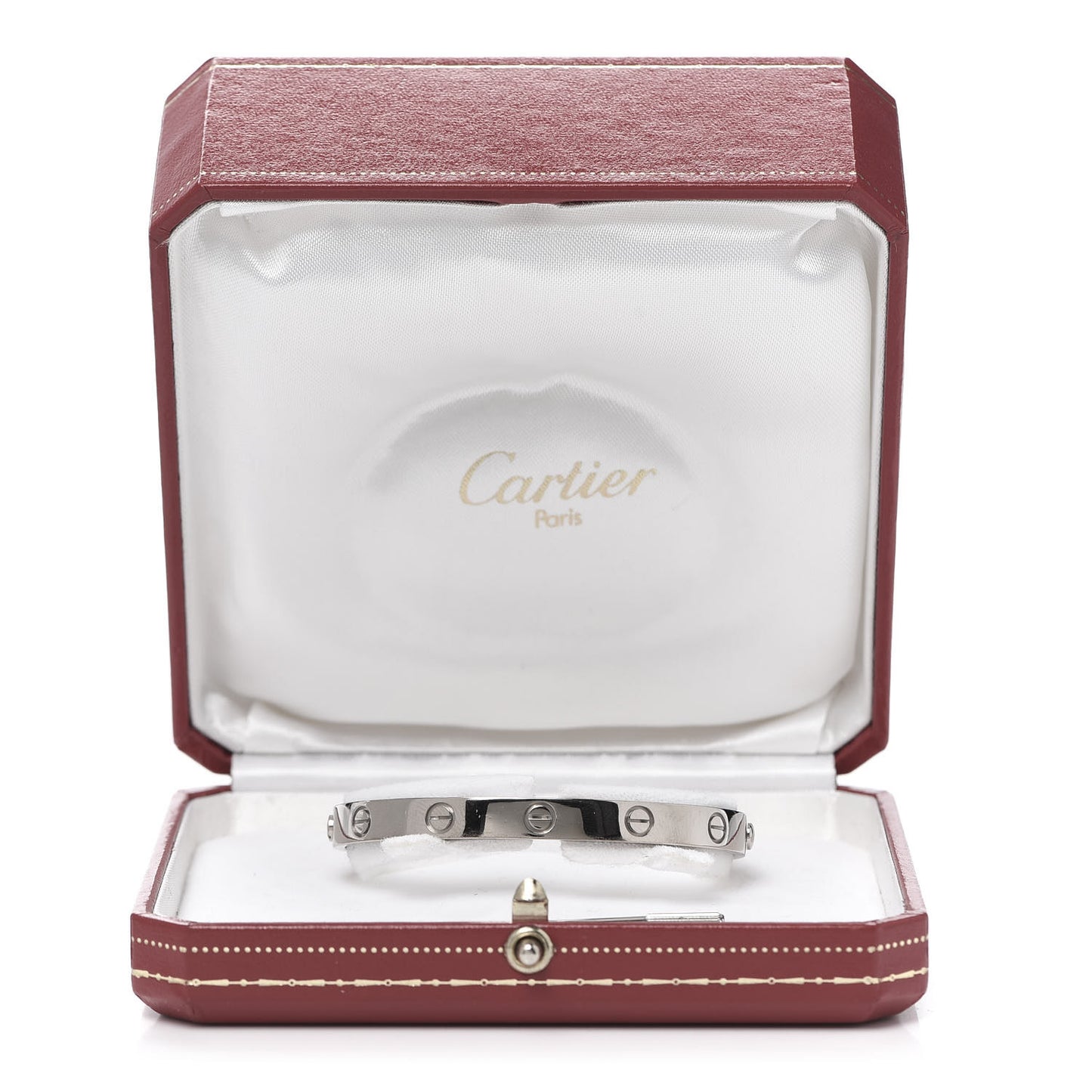 18K White Gold LOVE Bracelet 17