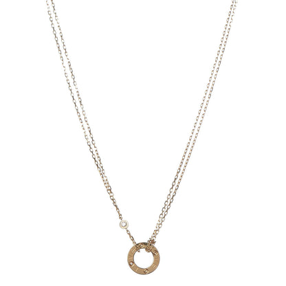 Cartier 18K Yellow Gold 2 Diamond LOVE Necklace 1 of 8