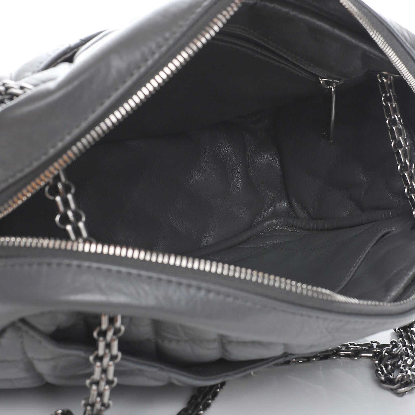 Aged Calfskin Medium Reissue Camera Case Grey