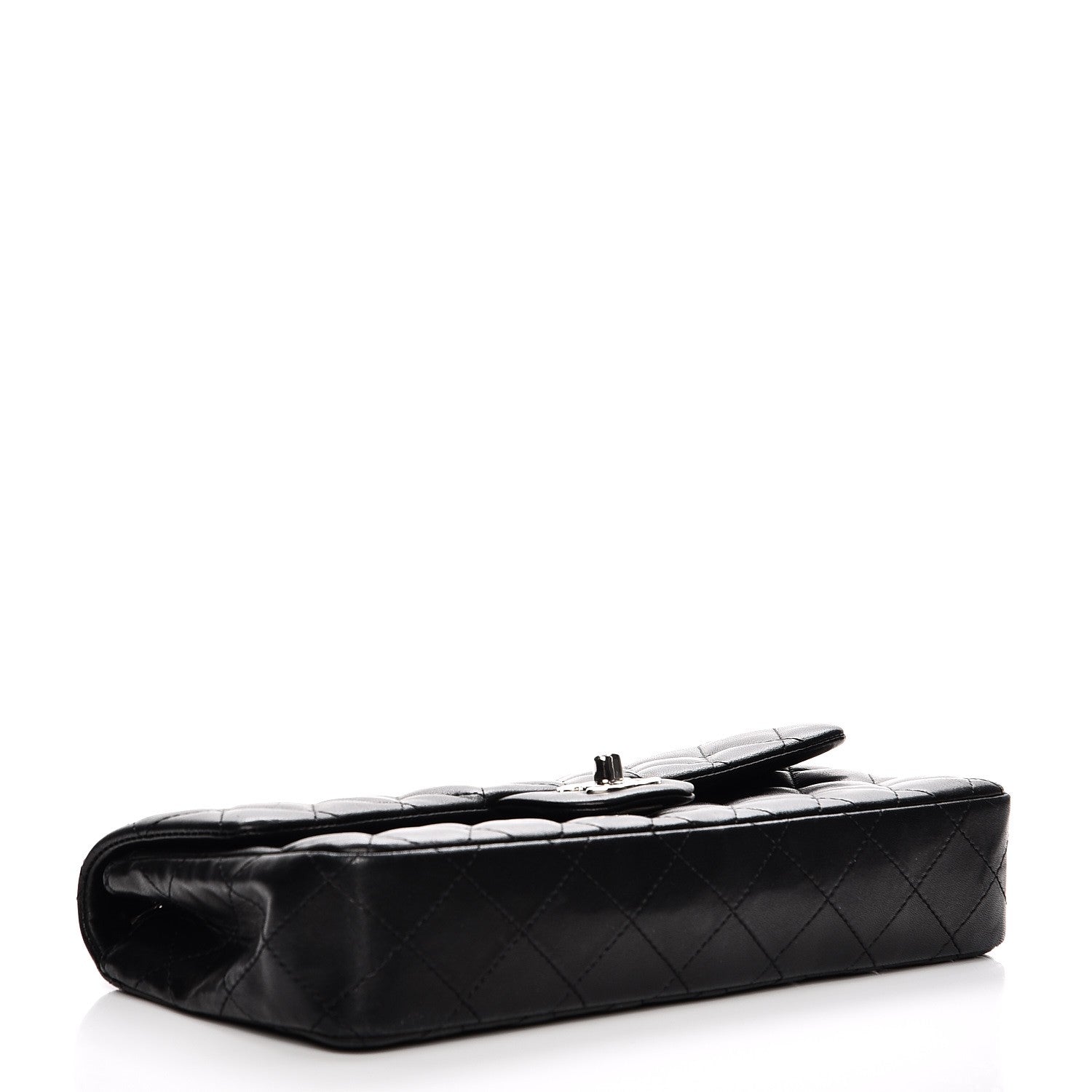 Chanel Lambskin Quilted East West Flap Black 14 of 21