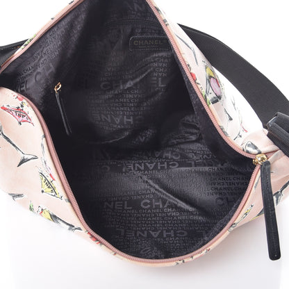 Chanel Cotton Canvas Hobo Pink 5 of 8