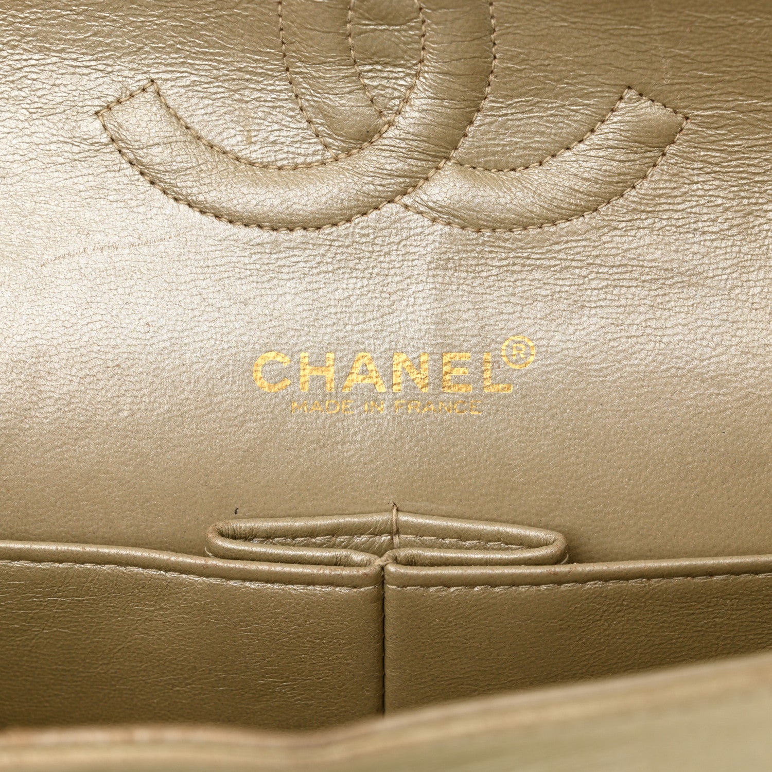 Chanel Metallic Lambskin Quilted Medium Double Flap Gold 6 of 23