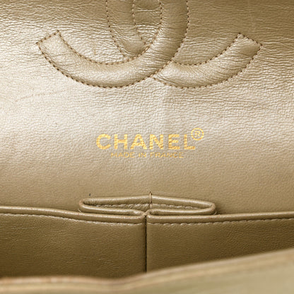 Chanel Metallic Lambskin Quilted Medium Double Flap Gold 6 of 23