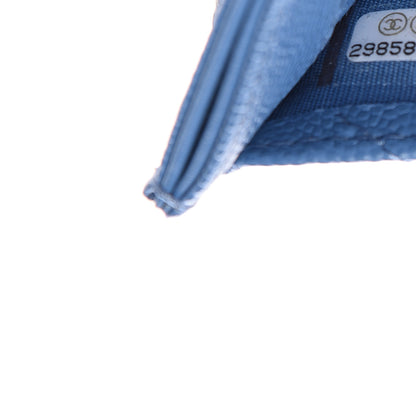 Chanel Caviar Quilted Card Holder Blue 7 of 8