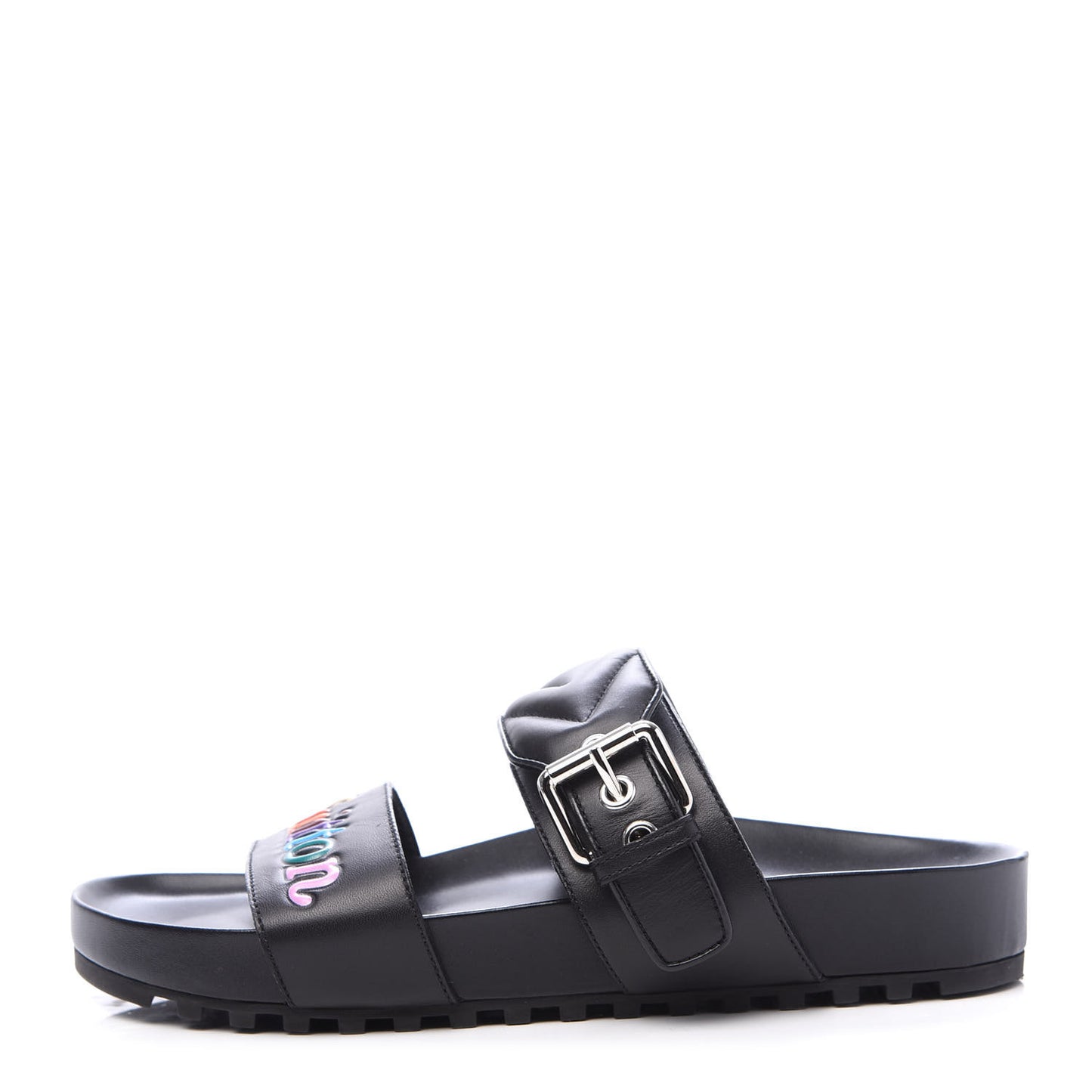 Calfskin New Wave Bom Dia Mule Sandals 38 Black