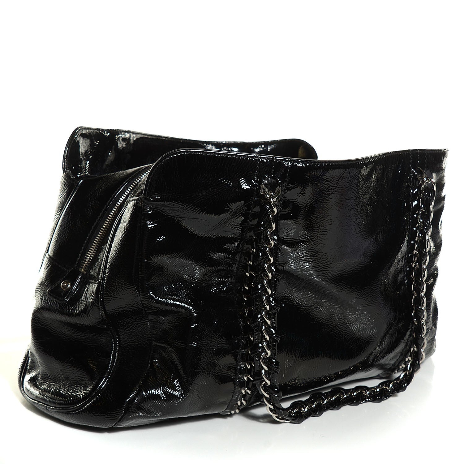 Chanel Patent Calfskin Large Luxe Ligne Tote Black 3 of 8