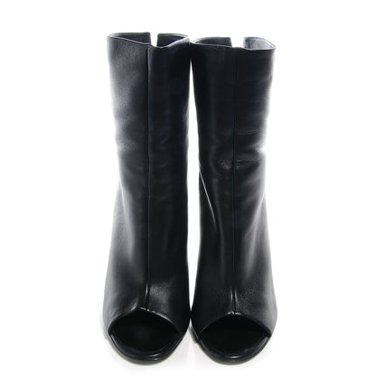 FASHIONPHILE GIUSEPPEZANOTTILeatherColorBlockPeepToeHeels38.5Black 2 of 5