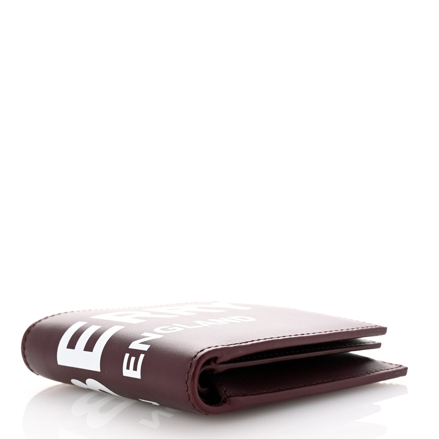 Calfskin Logo Ronan Bi-Fold Wallet Oxblood