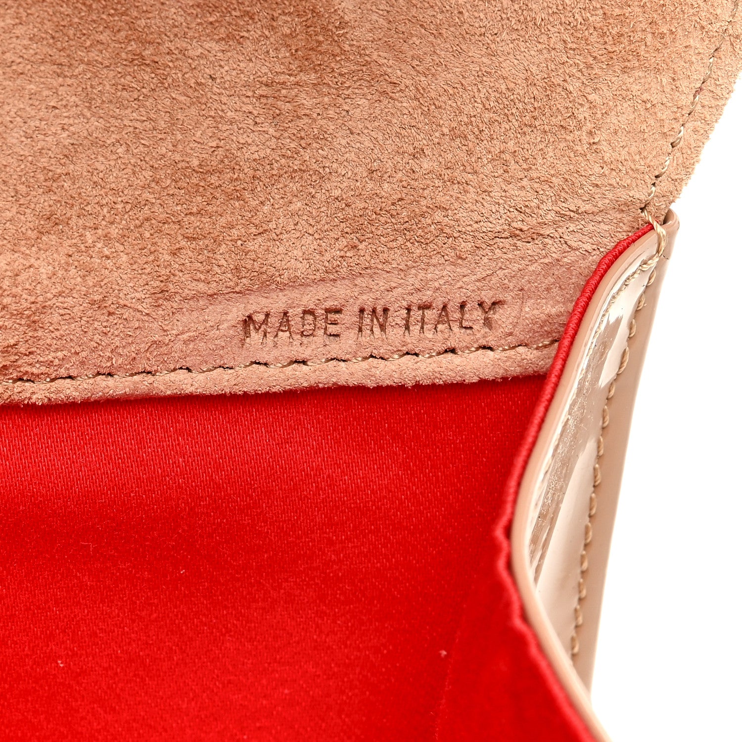Christian Louboutin Patent So Kate Baguette Clutch Nude 7 of 8