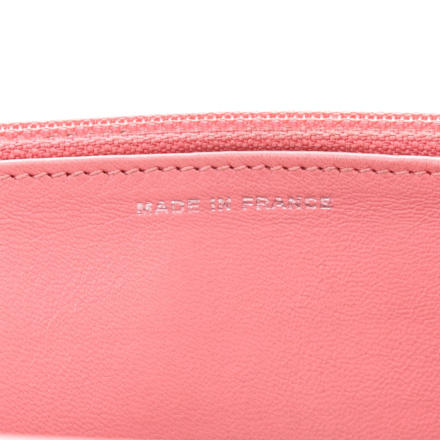 Lambskin Quilted Wallet On Chain WOC Pink