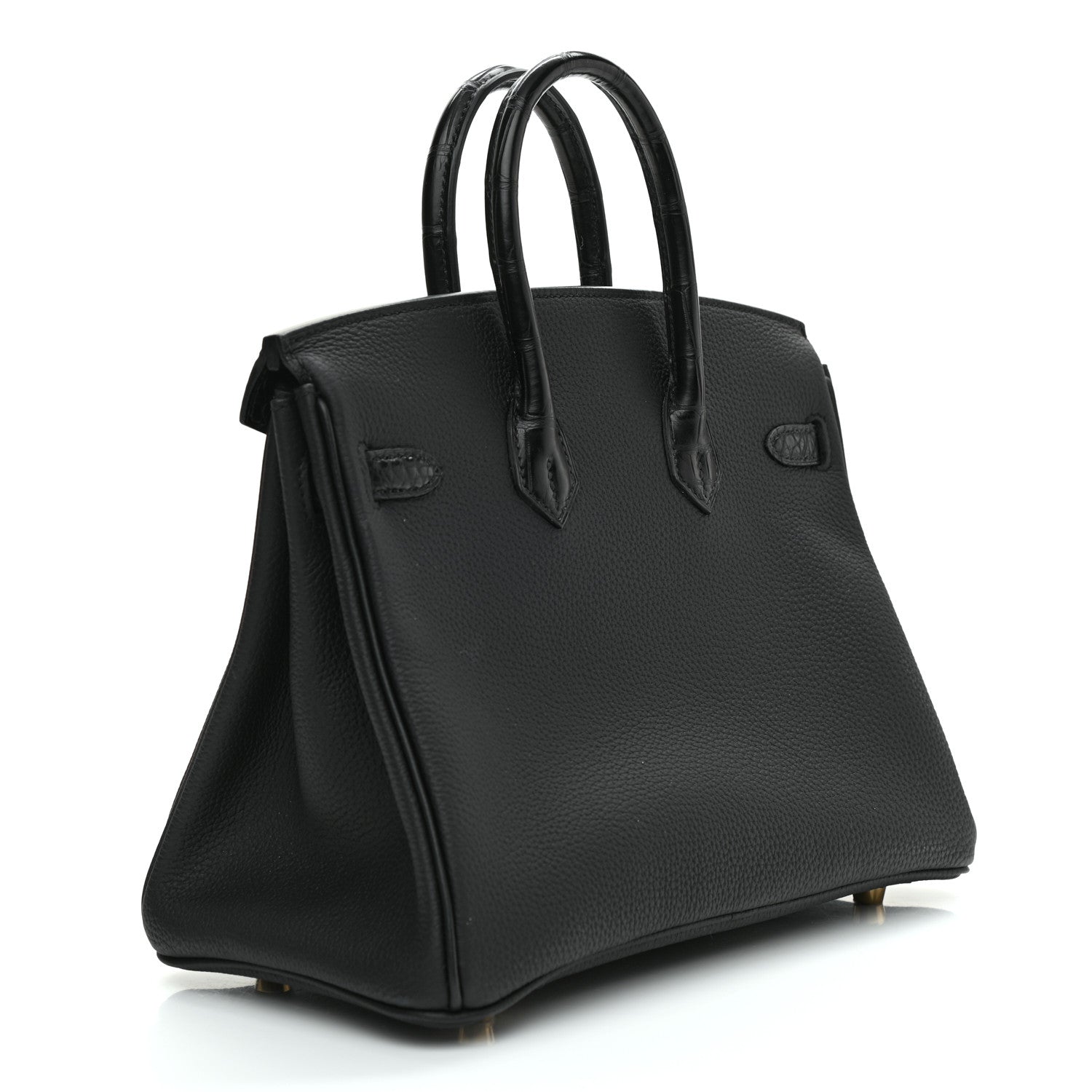 Hermes Togo Matte Alligator Birkin Touch 25 Black 3 of 9