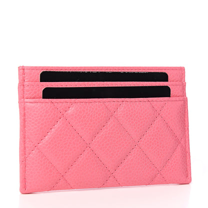 Chanel Caviar Quilted Card Holder Pink 2 of 8