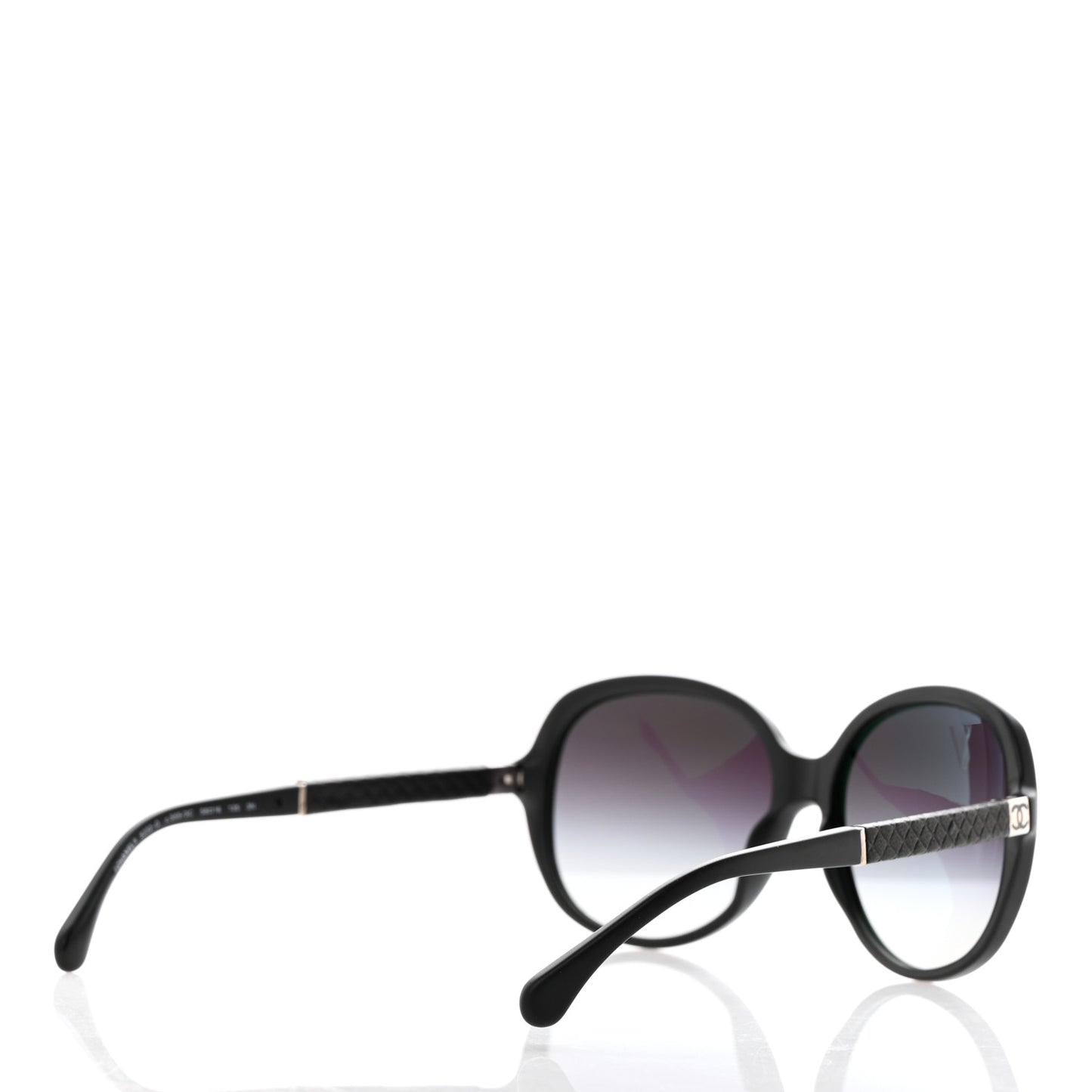 Acetate Quilted CC Sunglasses 5232-Q Black
