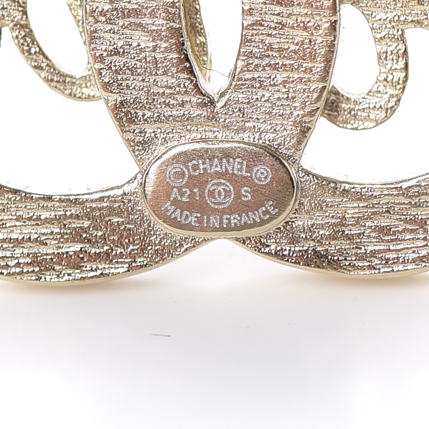 Chanel Crystal CC Forever Earrings Gold 4 of 5