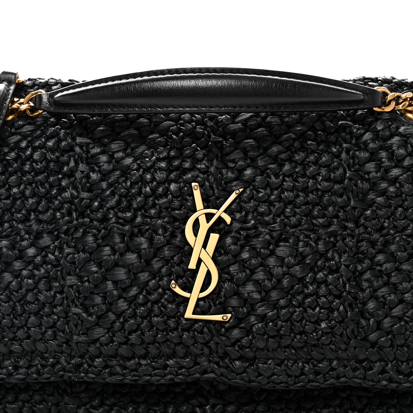 Raffia Monogram Medium Jamie Black