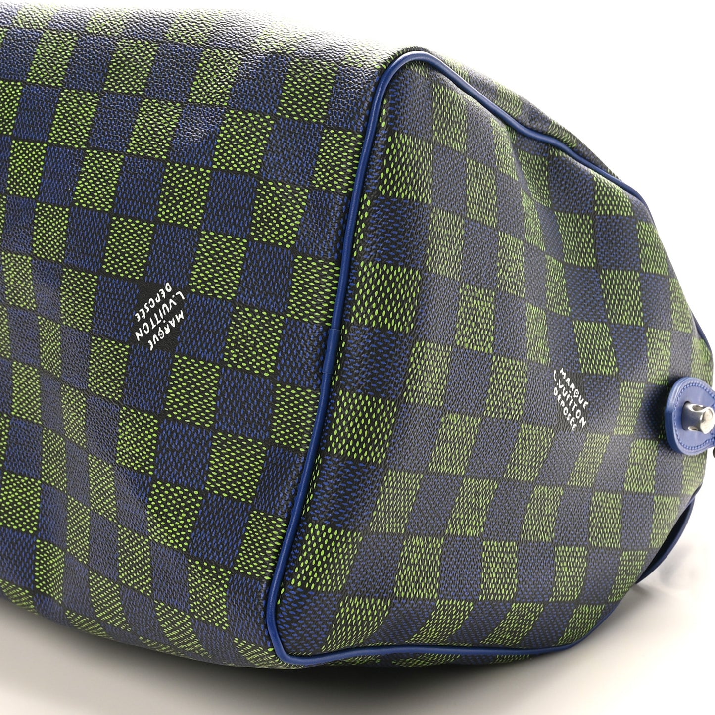 Damier Heritage Speedy Bandouliere 40 Blue Green