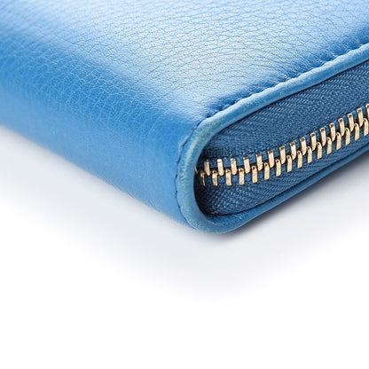 Gucci Pebbled Calfskin Soho Zip Around Wallet Turquoise 10 of 10