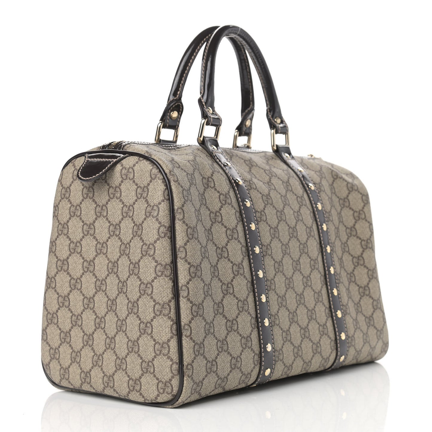 Monogram Guccissima Hearts Studded Medium Joy Boston Dark Brown