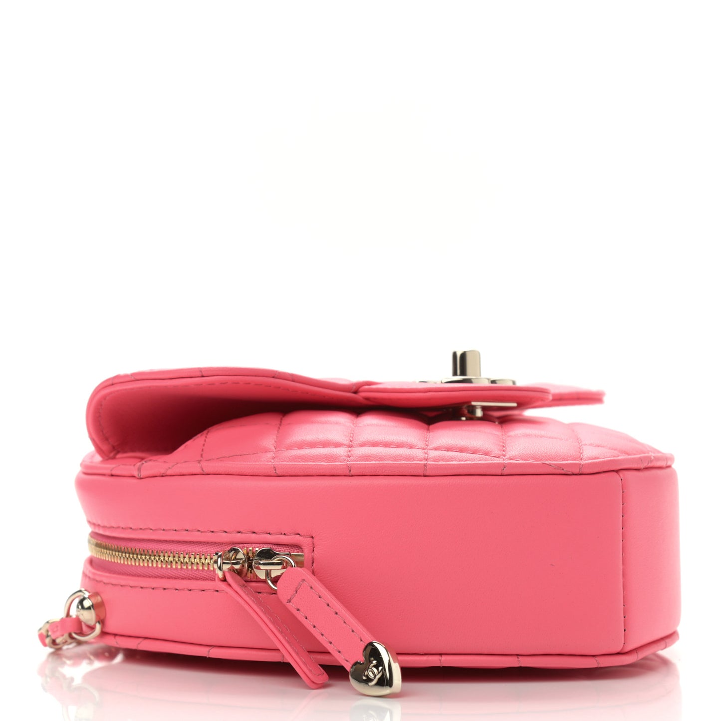 Lambskin Quilted CC In Love Heart Bag Pink