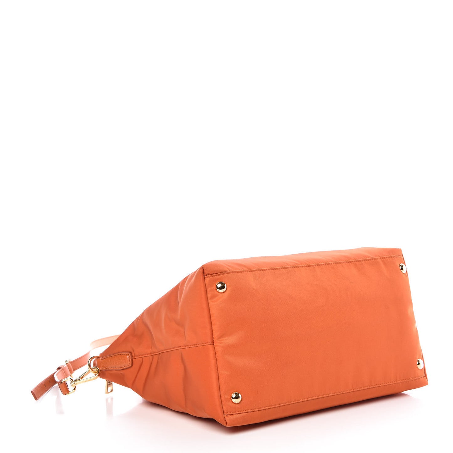 Tessuto Nylon Saffiano Tote Papaya
