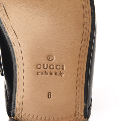 Gucci Goatskin Mens Horsebit Slippers 8 Black 9 of 9