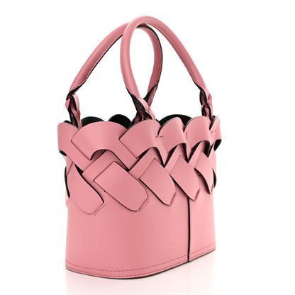 Prada Vitello Intreccio Tote Bag Petalo Black 4 of 11