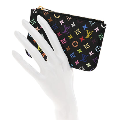 Louis Vuitton Monogram Multicolor Key Pouch Black Grenade 2 of 9