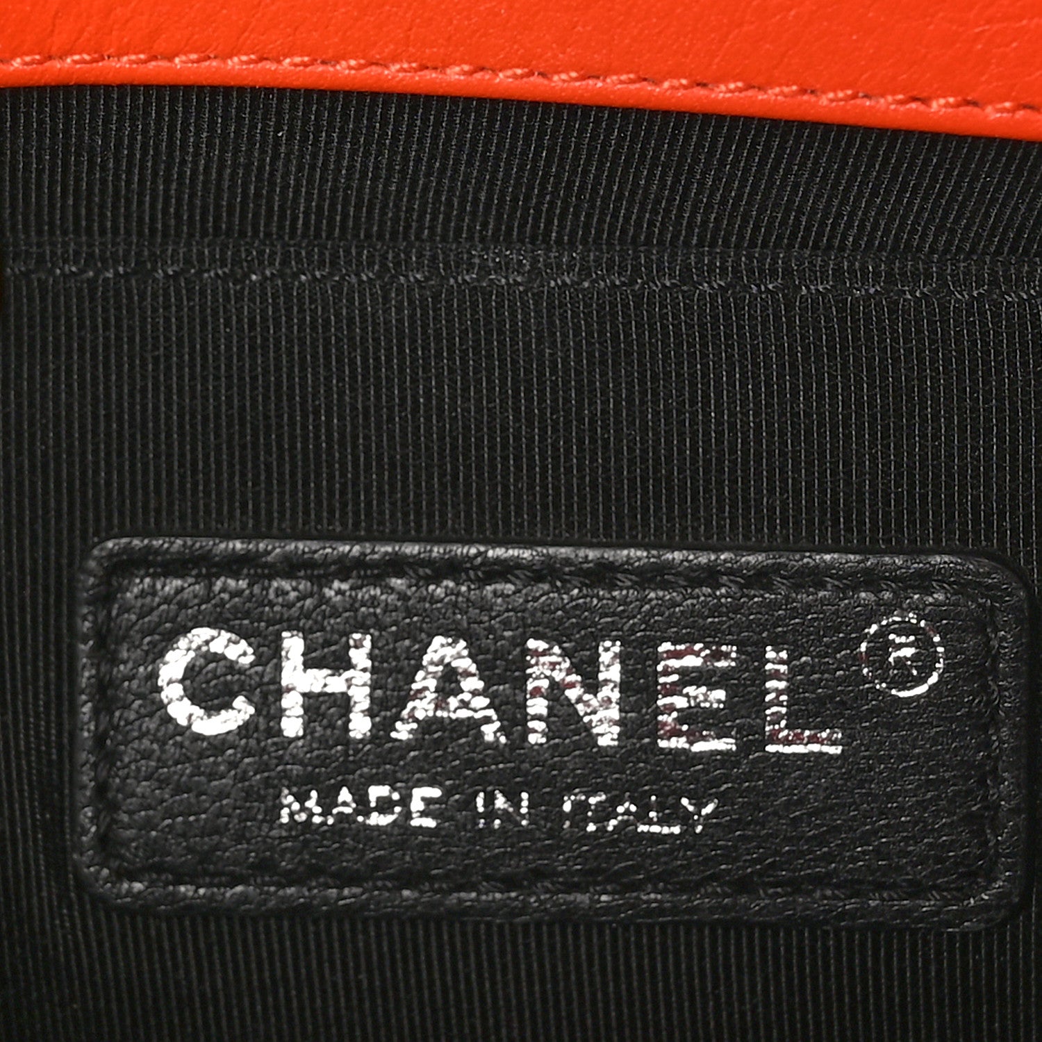 Chanel Patent Calfskin Quilted Small Plexiglass Boy Flap Orange 6 of 10