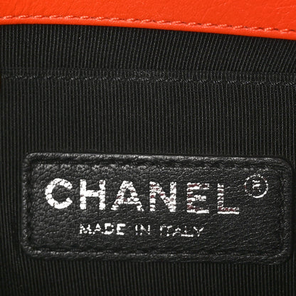 Chanel Patent Calfskin Quilted Small Plexiglass Boy Flap Orange 6 of 10