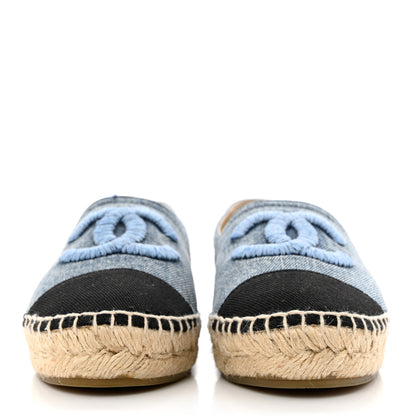 Chanel Denim CC Espadrilles 35 Blue Black 2 of 10