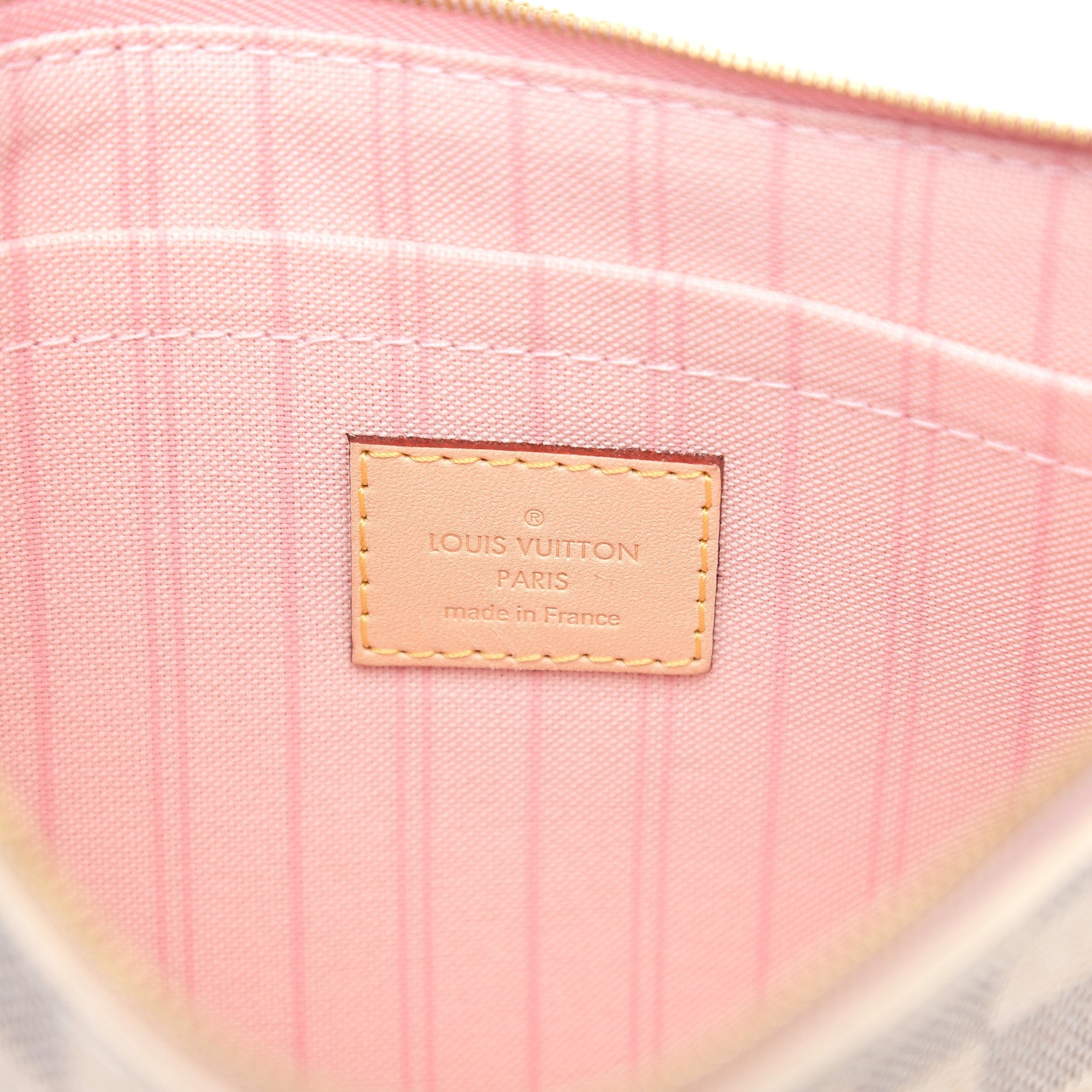Louis Vuitton Damier Azur Neverfull MM GM Pochette Rose Ballerine 5 of 6