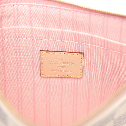 Louis Vuitton Damier Azur Neverfull MM GM Pochette Rose Ballerine 5 of 6