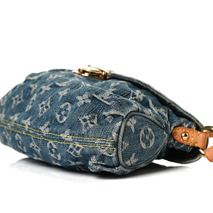 Louis Vuitton Monogram Denim Mini Pleaty Blue 9 of 10