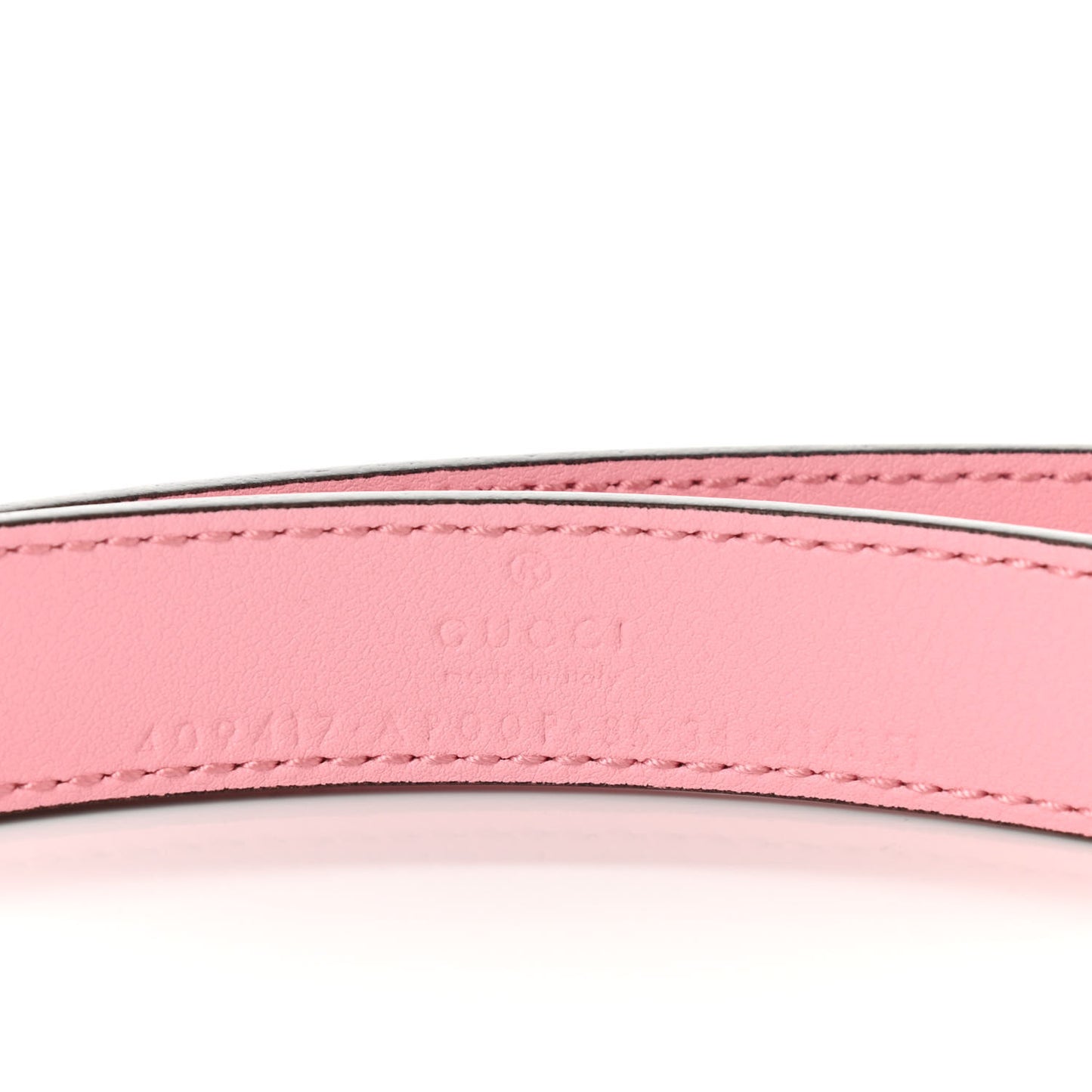 Moon Calfskin Palladium Double G 20mm Belt 75 30 Wild Rose