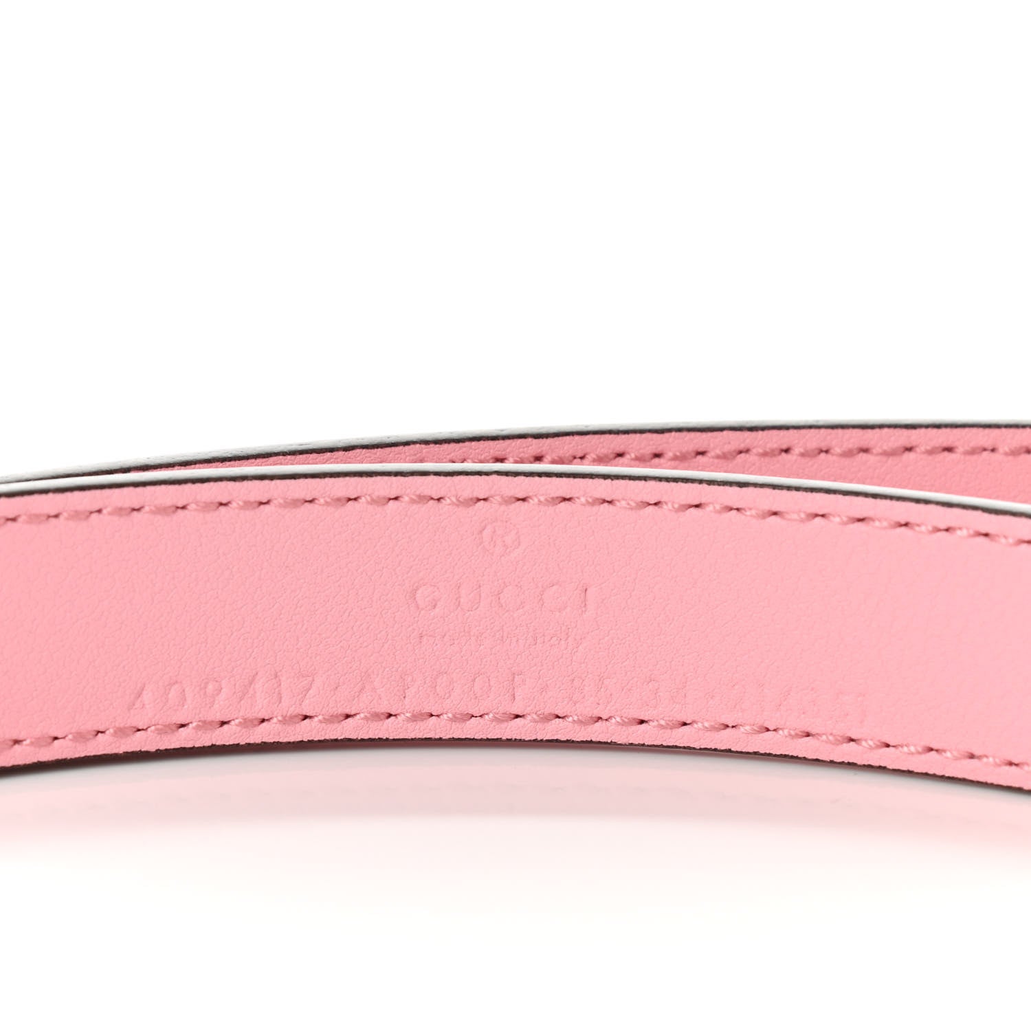 Gucci Moon Calfskin Palladium Double G 20mm Belt 75 30 Wild Rose 6 of 7